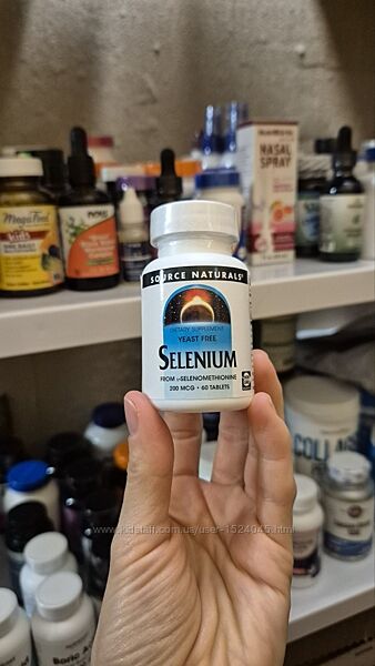 Source Naturals, селен, без дріжджів, 200 мкг, 60 таблеток