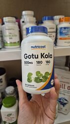 Nutricost, готу кола, 500 мг, 180 капсул