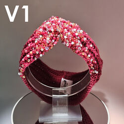 В&acuteязана оздоблена пов&acuteязка на голову. Тепла пов&acuteязка на голову для жінок.