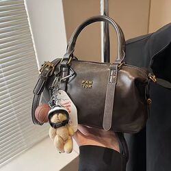 Тренд якісна коричнева колір кави жіноча сумка крос-боді через плече