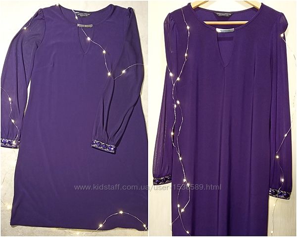 Фіолетова бузкова сукня плаття трапеція р.48 14 Dorothy Perkins