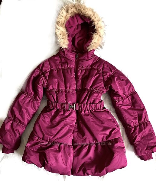 Зимняя удлинённая термо куртка еврозима розовая Children Place США 14 лет