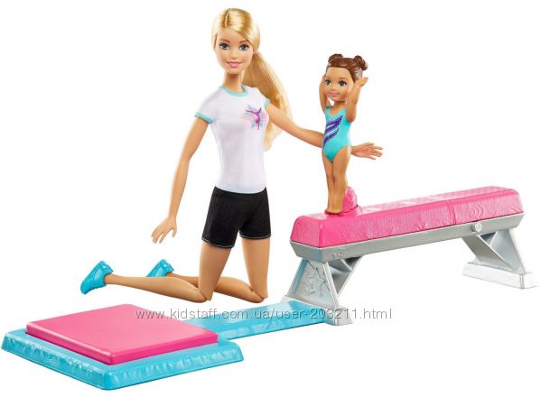 Barbie and Toddler Student Flippin Fun Gymnastics Dolls. Гимнастка Барби и 