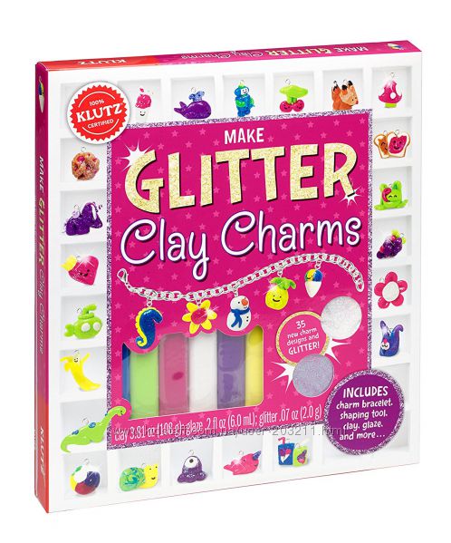 Klutz Make Glitter Clay Charms. Очень красивый набор для создания шармов.