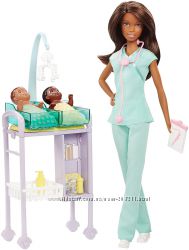  Barbie Careers African American Baby Doctor. Барби педиатр.