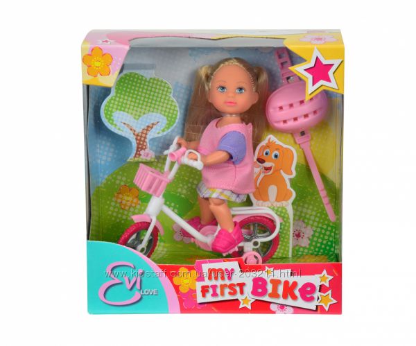 Эви на велосипеде от Симба. Evi Love My First Bike Doll.