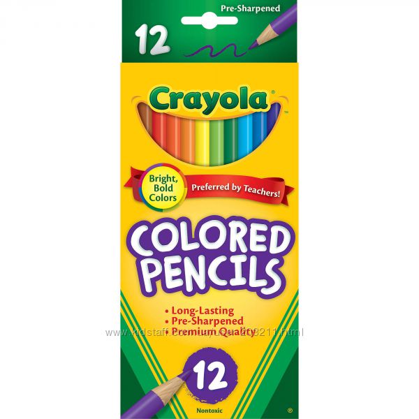 Цветные карандаши Крайола 12шт Сrayola