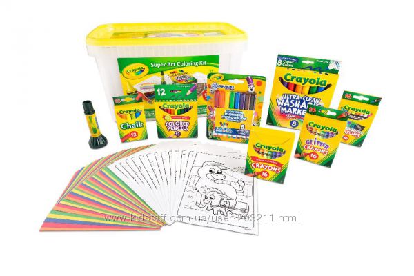 Crayola Super Art Coloring Kit. Набор Крайола все для раскрашивания.