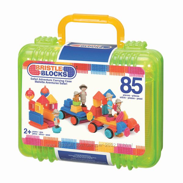 Конструктор-бристл - Сафари 85 деталей Bristle Blocks Battat Баттат