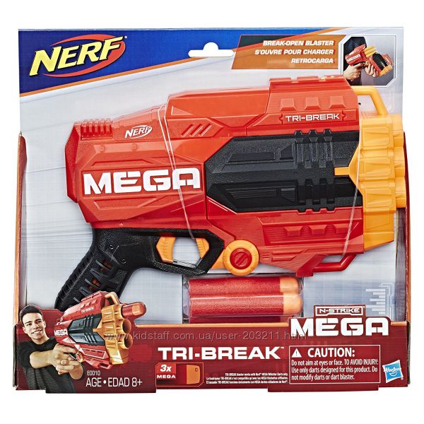 Бластер Нерф Мега Три-Брейк Nerf N-Strike Mega Tri-Break