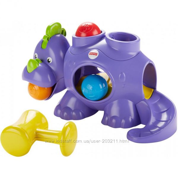 Fisher-Price Развивающая игрушка Динозаврик с шариками Whack-A-Saurus