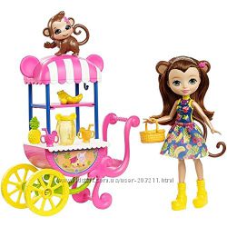 Набор Фруктовая тележка и кукла Энчантималс Enchantimals Fruit Cart Monkey