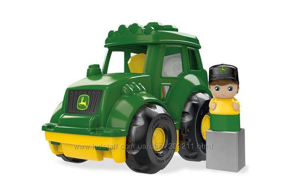 Mega Bloks John Deere Lil Tractor Трактор от Мега Блокс