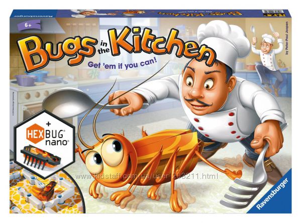 Игра Bugs in the Kitchen Ravensburger. Жуки в кухне от Равенсбург с HEXBUG 