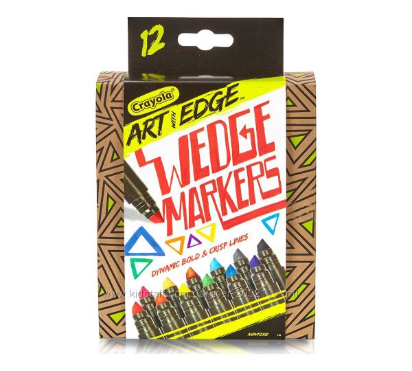 Wedge Markers Маркеры 12 шт Крайола из серии Art with Edge 