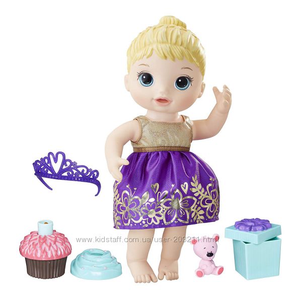 Cupcake Birthday Кукла Baby Alive блондинка День рождения