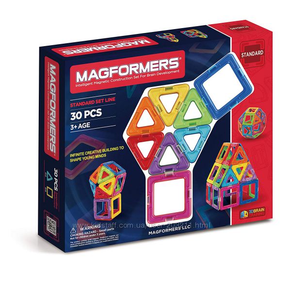 Магнитный конструктор Магформерс радуга на 30 деталей Magformers Rainbow