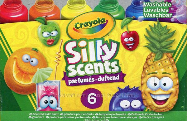 Ароматные краски Крайола Crayola Silly Scents 6 цветов