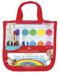 Отличный набор обучающий акварели Faber-Castell Learn to Watercolor Set