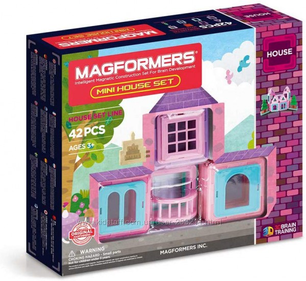 Магнитный конструктор Magformers Mini House Set 42 детали Магформерс