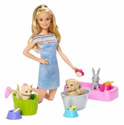 Барби купай питомцев Barbie Play &acuteN Wash Pets Doll & Playset, Multico