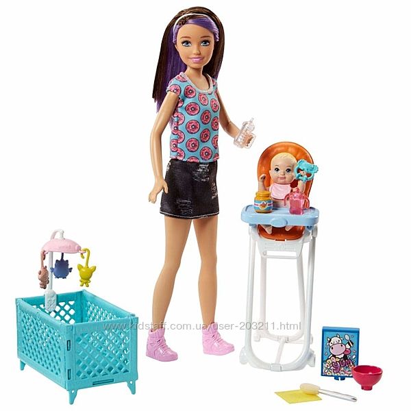 Барби Скиппер няня Кормление Barbie Skipper Babysitters Inc. Doll and Feedi