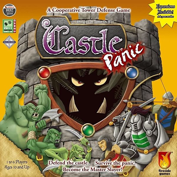 Настольная игра Castle Panic и дополнение The Wizard&acutes Tower