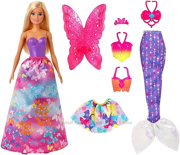 Кукла Барби Сказочное Перевоплощение Mattel Barbie Dreamtopia Dress Up Doll
