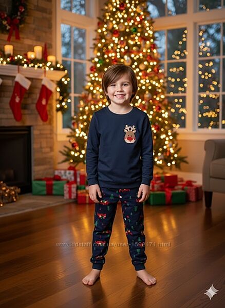 Дитячий теплий новорічний спортивний костюм на хлопчика