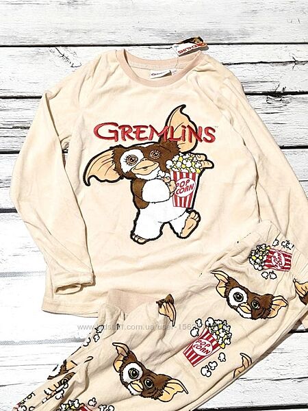 Тепла дитяча велюрова піжама з гремлінами на дівчинку чи хлопчика