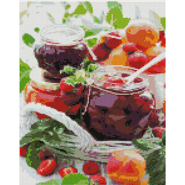 Набір для творчості алмазна картина Полуничне варення Strateg KB128