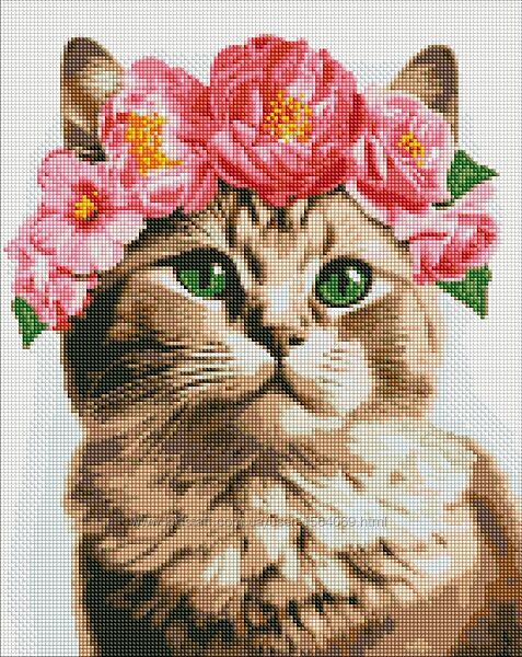 Набір з алмазною мозаїкою Витончена кішечка 40х50см AMO7664