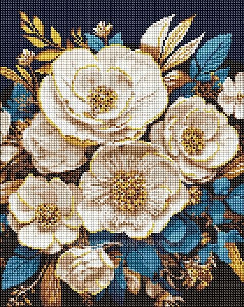 Набір з алмазною мозаїкою Біла симфонія з АВ стразами 40х50см AMO7996