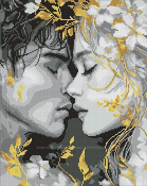 Набір з алмазною мозаїкою Погляд губами 40х50см AMO8258