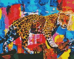 Набір з алмазною мозаїкою Яскравий леопард 40х50см AMO7503