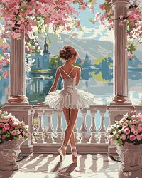 Набір для розпису по номерах Дивовижна балерина 40х50см КНО8441