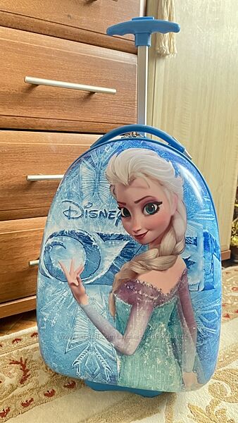 Казкова дитяча валіза на колесах з яскравим дизайном Disney FrozenЕльза 