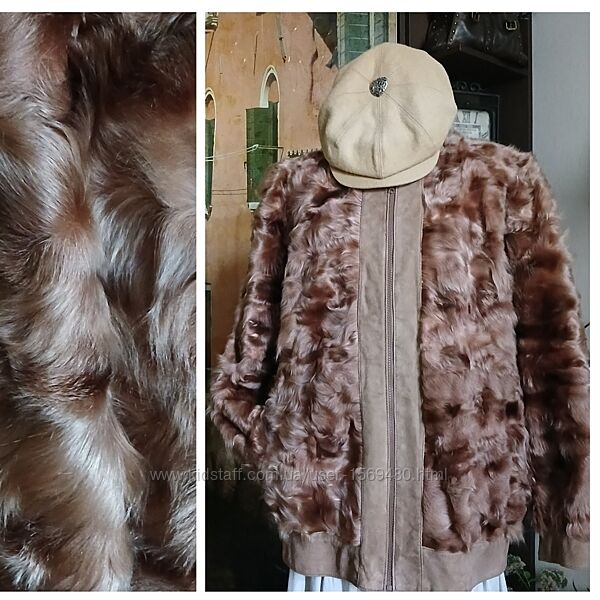 Шуба бомбер натуральный мех куртка хутряна козлик