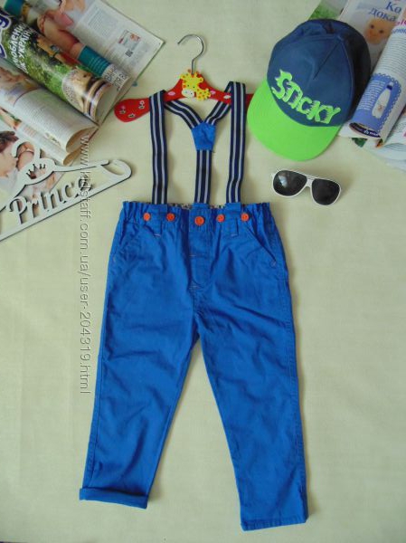 12-18мес. Крутые штаны Ergee с подтяжками. Мега выбор одежды
