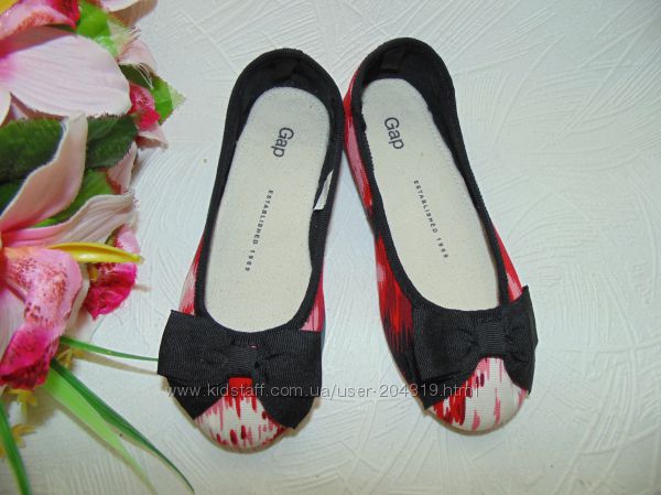 Гламурные балетки Gap 28р, ст 17, 5 см. Мега выбор обуви