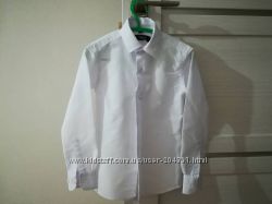 Белая рубашка р 128 см Турция  Slim