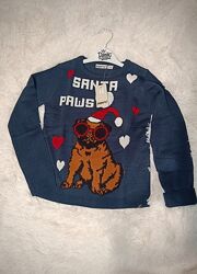 Новорічний светр укорочений для дівчинки