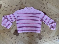 H&m кофта для девочки в полоску розовая вязаная 14 лет, 170 см