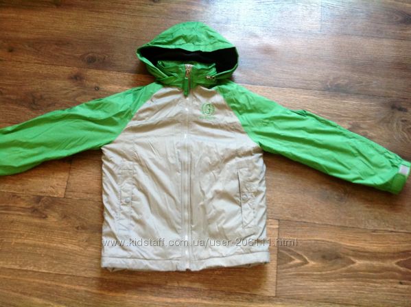 Куртка для мальчика GAP зелено-серая размер L10лет