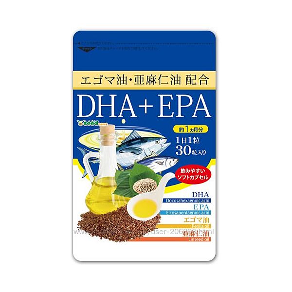 японская добавка DHA-EPA, масло периллы и льняное масло