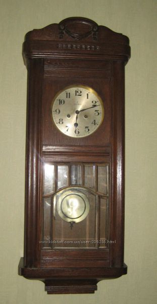 Старинные антикварные настенные швейцарско-германские часы Gustav Becker