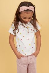 Яркая летняя футболка H&M ягодки девочкам 6-8 и 8-10 лет