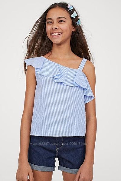 Нежная красивая блуза топ H&M брителя рюш девочкам