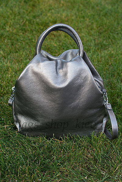 Шкіряна жіноча сумка-мішок, кольори в асортименті