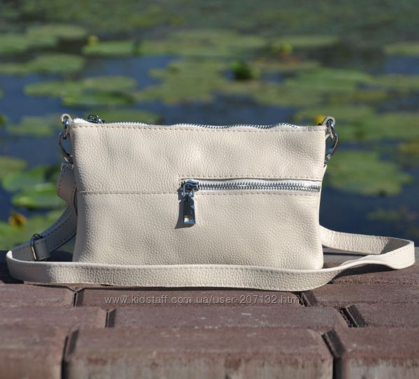 Шкіряний жіночий клатч, кольори в асортименті